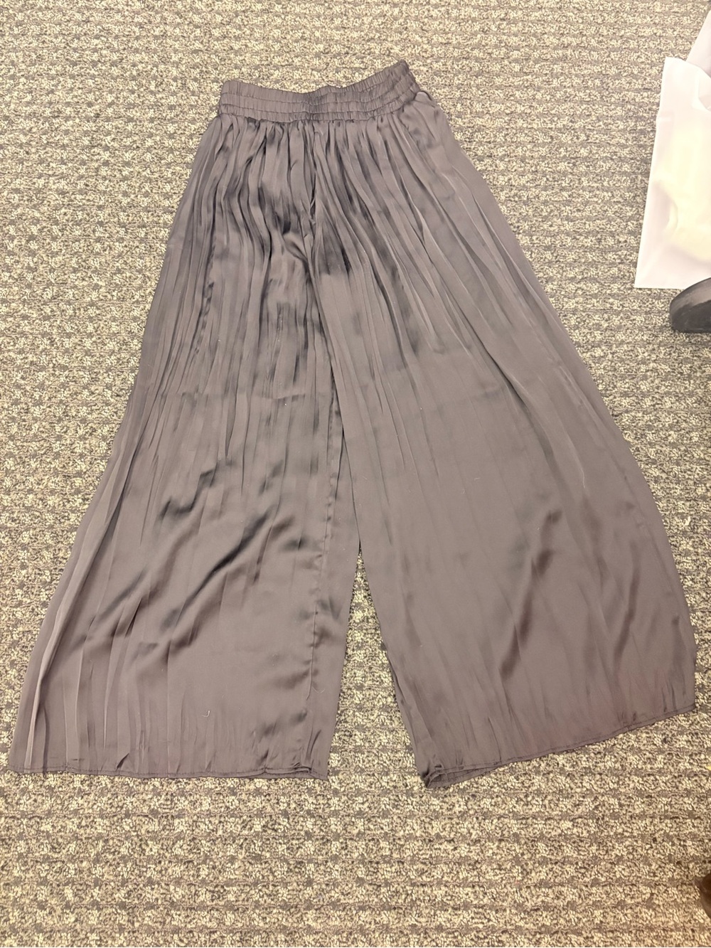 Zara Girls Black Pleated Wide Leg Pants Size 8 (128 cm)